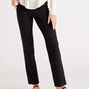 NWT Quince Ultra-Stretch Ponte Straight Leg Pants in Black